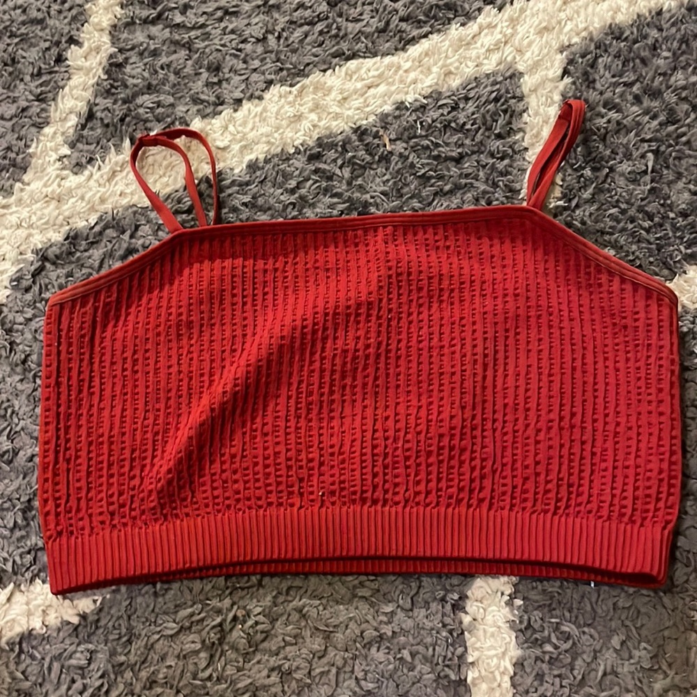 Plain Red Crop top
